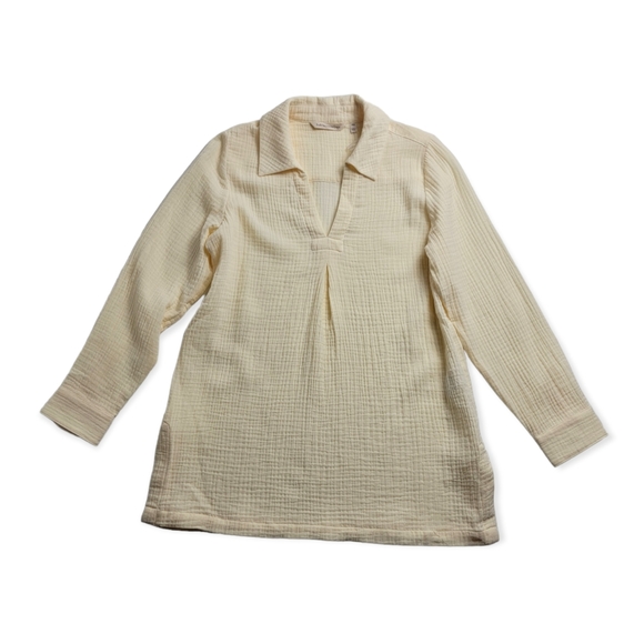 Soft Surroundings Key Biscayne Gauze Popover Blouse - Picture 2 of 9